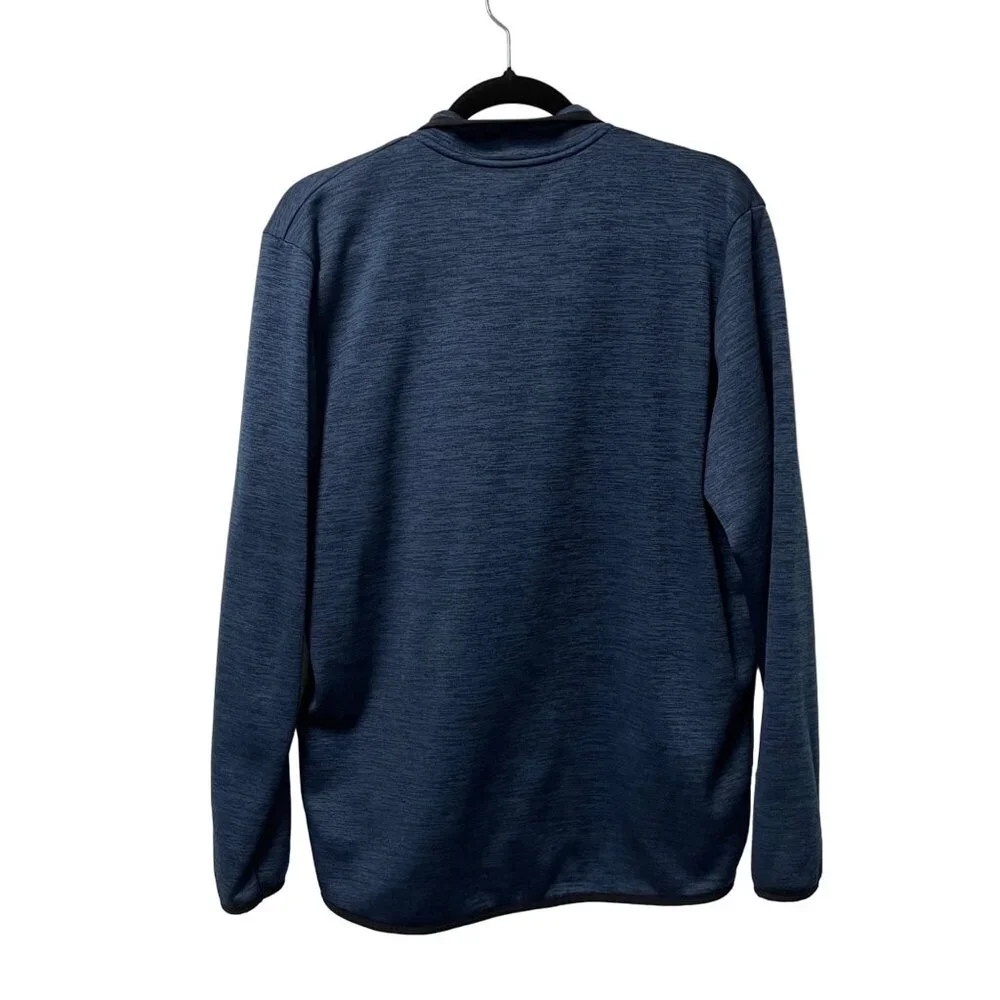 UNDER ARMOUR TECH 1/2 ZIP PULLOVER SWEATER LOOSE FIT MENS M HEATHER BLUE FLEECE